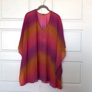 Show Me Your Mumu Peta Mujave Sunset Tunic Sz M Sheer Cover Up